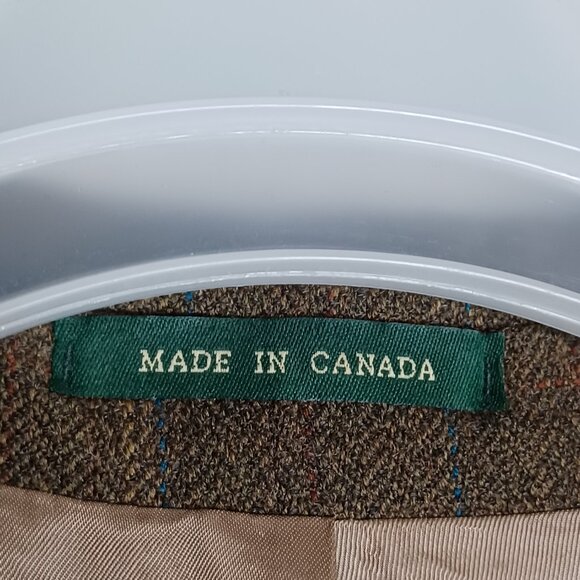 Ralph Lauren Lambs Wool Blazer Mens 42R Brown Single Breasted Made in Canada - Picture 10 of 12